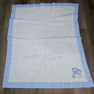 Vintage Cuddle Time Bear Baby Blanket 100% Acrylic Size Length 40" Width 34"